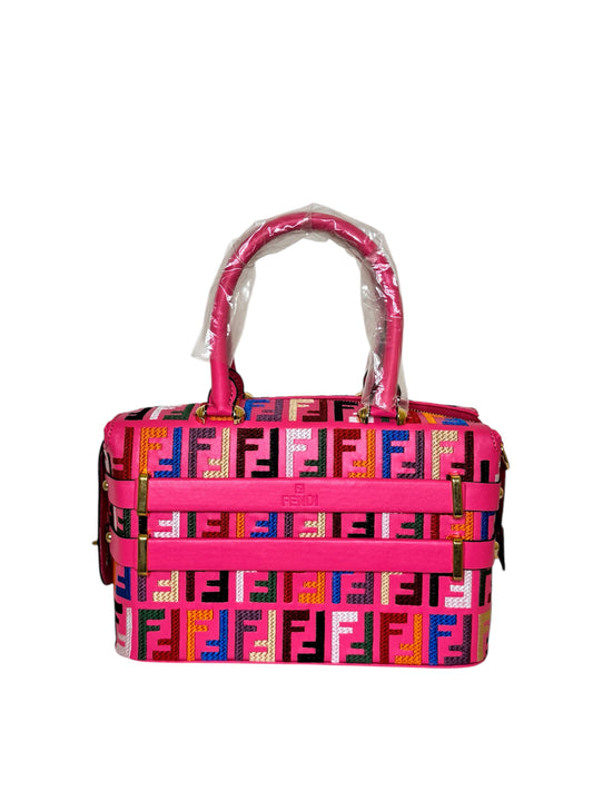 Damen Handtasche trendig & elegant Farbenmix/Rosa