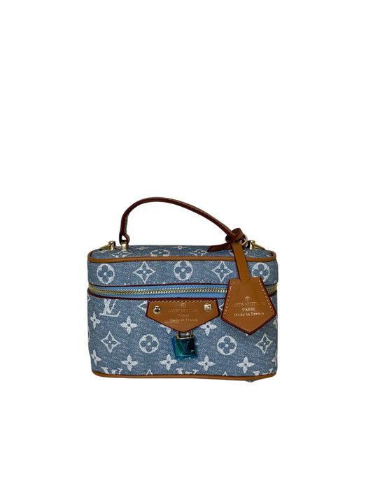 Damen Handtasche trendig & elegant in der Farbe Blau/Braun