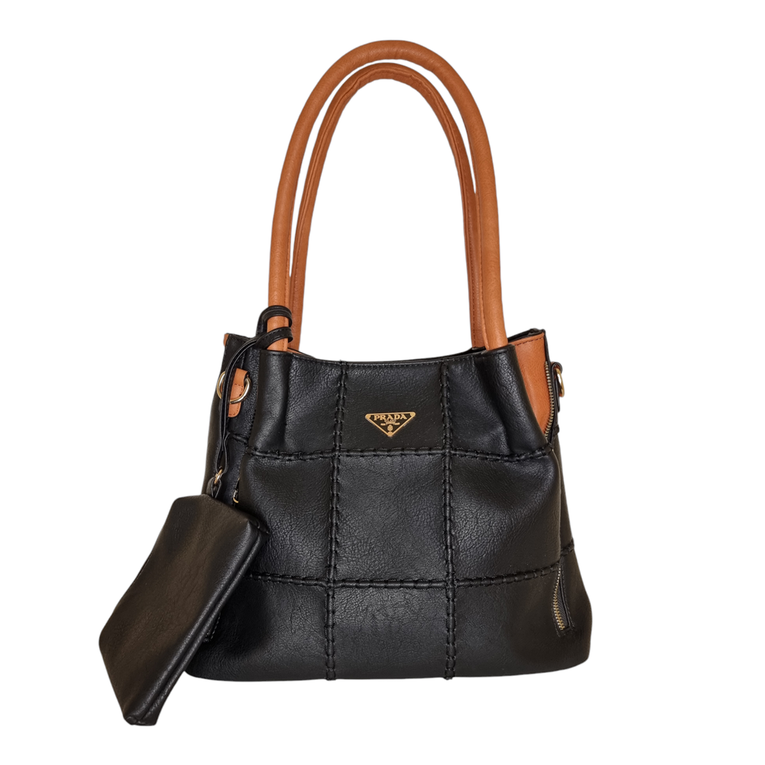 Damen Handtasche trendig & elegant in der Farbe Schwarz