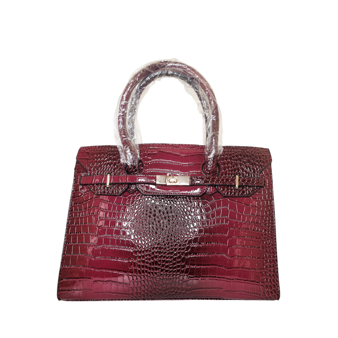 Damen Handtasche trendig & elegant in der Farbe Bordo Lack