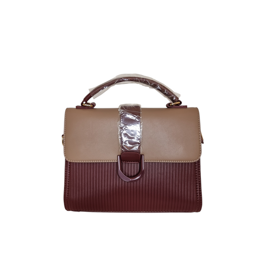 Damen Handtasche trendig & elegant in der Farbe Bordo/Kaffee