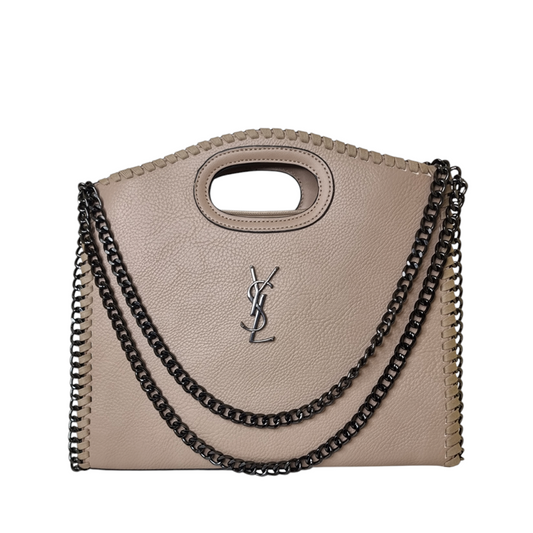 Damen Handtasche trendig & elegant in der Farbe Taupe