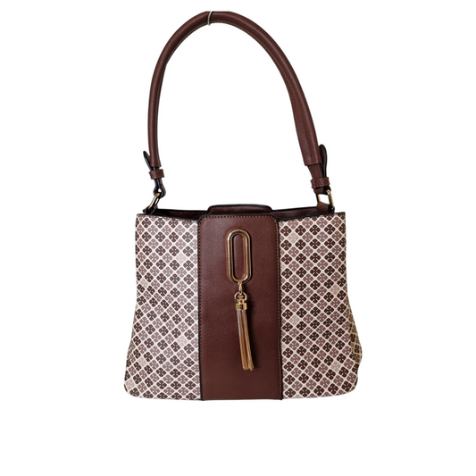 Damen Handtasche trendig & elegant in der Farbe Braun